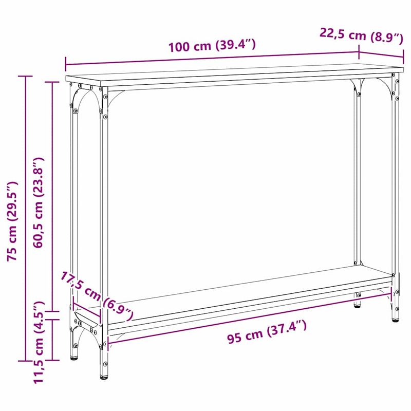 Casa si Gradina - Mobilier - Mese si birouri - Mese living - Masa de consola Lemn Vechi 102 x 23 x 15.5 cm Lemn compozit - Infinity.ro