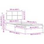 Casa si Gradina - Mobilier - Paturi si accesorii - Paturi - Cadru de pat cu tablie tapitata Gri deschis 100 x 200 cm - Infinity.ro