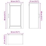 Casa si Gradina - Mobilier - Comode si corpuri - Corpuri bucatarie - Dulap suspendat de bucatarie Gri din beton 50 x 31 x 80 cm - Infinity.ro