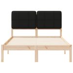 Casa si Gradina - Mobilier - Paturi si accesorii - Paturi - Cadru de pat cu tablie tapitata cu headboard Negru 120 x 190 cm - Infinity.ro