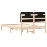 Casa si Gradina - Mobilier - Paturi si accesorii - Paturi - Cadru de pat cu tablie tapitata cu headboard Negru 120 x 190 cm - Infinity.ro