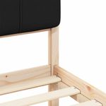 Casa si Gradina - Mobilier - Paturi si accesorii - Paturi - Cadru de pat cu tablie tapitata cu headboard Negru 120 x 190 cm - Infinity.ro