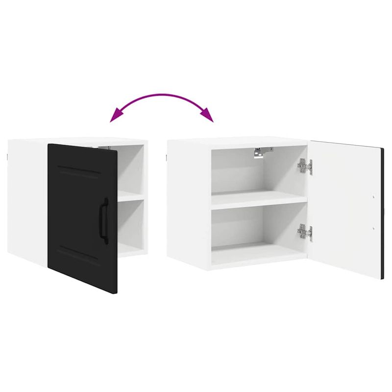 Casa si Gradina - Mobilier - Comode si corpuri - Corpuri bucatarie - Dulap suspendat de bucatarie cu usa 2 pcs Negru 40 x 31 x 40 cm - Infinity.ro