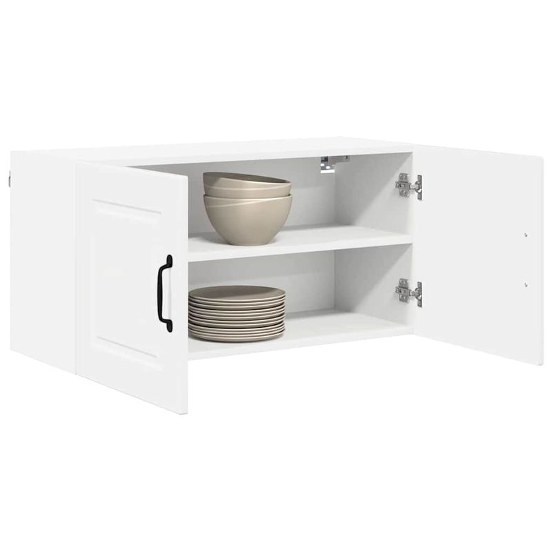 Casa si Gradina - Mobilier - Comode si corpuri - Corpuri bucatarie - Dulap suspendat de bucatarie cu raft Alb lucios 80 x 31 x 40 cm - Infinity.ro