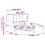 Casa si Gradina - Mobilier - Paturi si accesorii - Paturi - Cadru de pat cu tablie tapitata cu headboard Negru 120 x 190 cm - Infinity.ro
