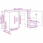 Casa si Gradina - Mobilier - Mese si birouri - Birouri - Birou cu raft Stejar Artizanal 140 x 50 x 75 cm Lemn compozit - Infinity.ro