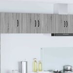 Casa si Gradina - Mobilier - Comode si corpuri - Corpuri bucatarie - Dulap suspendat de bucatarie cu raft Gri Sonoma 80 x 31 x 40 cm - Infinity.ro