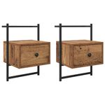 Casa si Gradina - Mobilier - Comode si corpuri - Noptiere - Noptiera 2 pcs Lemn Vechi 35 x 30 x 51 cm Lemn compozit - Infinity.ro