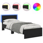 Casa si Gradina - Mobilier - Paturi si accesorii - Paturi - Cadru de pat Stejar Negru 75 x 190 cm Lemn compozit - Infinity.ro