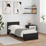 Casa si Gradina - Mobilier - Paturi si accesorii - Paturi - Cadru de pat Stejar Negru 75 x 190 cm Lemn compozit - Infinity.ro