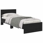 Casa si Gradina - Mobilier - Paturi si accesorii - Paturi - Cadru de pat Stejar Negru 75 x 190 cm Lemn compozit - Infinity.ro
