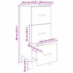 Casa si Gradina - Mobilier - Comode si corpuri - Comode - Bufet Stejar Artizanal 34,5 x 34 x 90 cm Lemn compozit - Infinity.ro