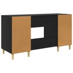 Casa si Gradina - Mobilier - Mese si birouri - Birouri - Birou cu raft Stejar Negru 140 x 50 x 75 cm Lemn compozit - Infinity.ro