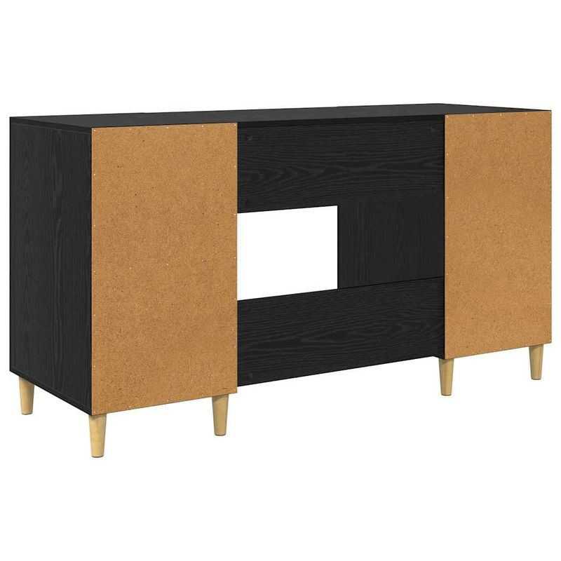 Casa si Gradina - Mobilier - Mese si birouri - Birouri - Birou cu raft Stejar Negru 140 x 50 x 75 cm Lemn compozit - Infinity.ro