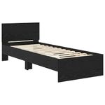 Casa si Gradina - Mobilier - Paturi si accesorii - Paturi - Cadru de pat Stejar Negru 75 x 190 cm Lemn compozit - Infinity.ro