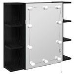 Casa si Gradina - Mobilier - Mobilier baie - Corpuri baie - Dulap cu oglinda Stejar Negru 70 x 16,5 x 60 cm Lemn compozit - Infinity.ro