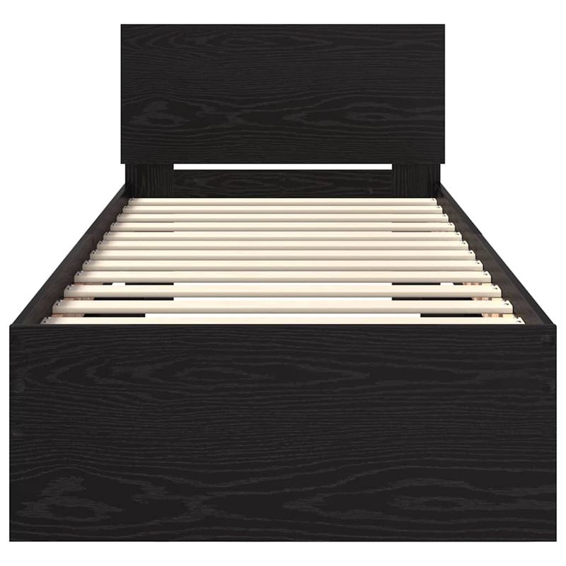 Casa si Gradina - Mobilier - Paturi si accesorii - Paturi - Cadru de pat Stejar Negru 75 x 190 cm Lemn compozit - Infinity.ro