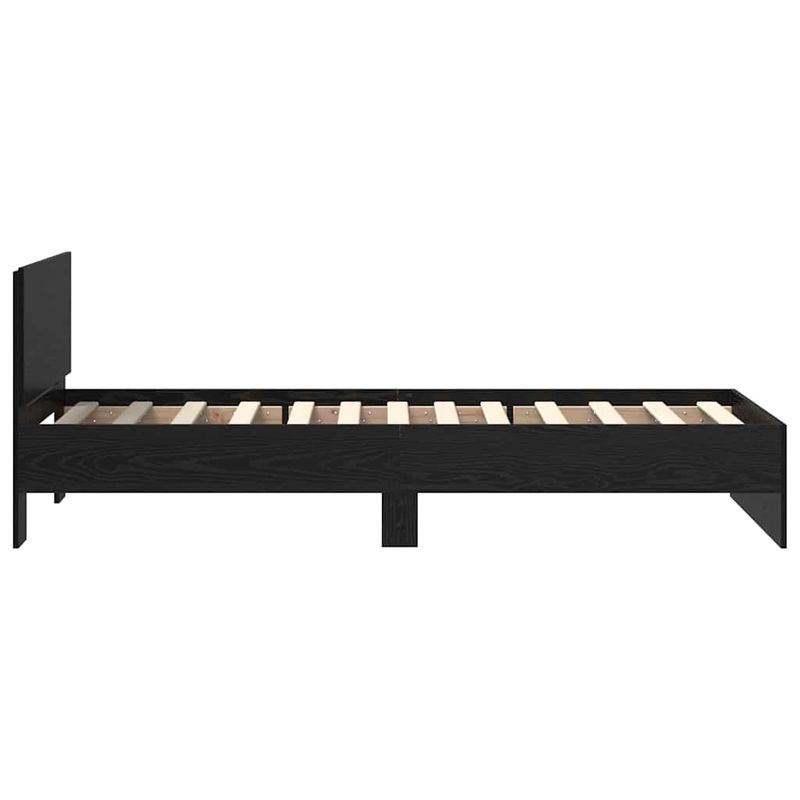 Casa si Gradina - Mobilier - Paturi si accesorii - Paturi - Cadru de pat Stejar Negru 75 x 190 cm Lemn compozit - Infinity.ro