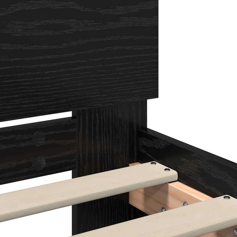 Casa si Gradina - Mobilier - Paturi si accesorii - Paturi - Cadru de pat Stejar Negru 75 x 190 cm Lemn compozit - Infinity.ro