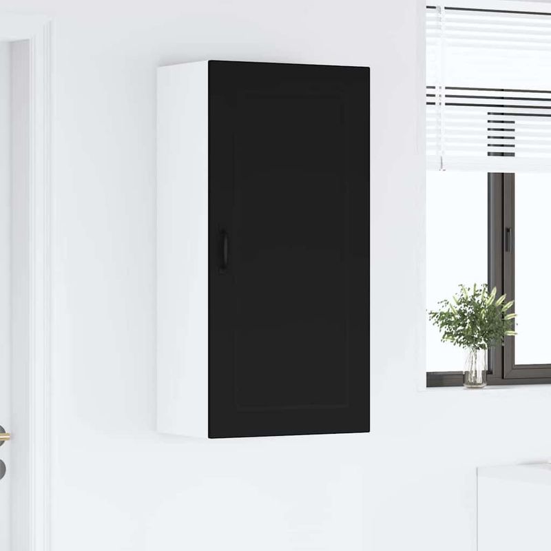 Casa si Gradina - Mobilier - Comode si corpuri - Corpuri bucatarie - Dulap suspendat de bucatarie cu raft Negru 50 x 31 x 100 cm - Infinity.ro