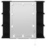 Casa si Gradina - Mobilier - Mobilier baie - Corpuri baie - Dulap cu oglinda Stejar Negru 70 x 16,5 x 60 cm Lemn compozit - Infinity.ro