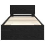 Casa si Gradina - Mobilier - Paturi si accesorii - Paturi - Cadru de pat Stejar Negru 90 x 200 cm Lemn compozit - Infinity.ro