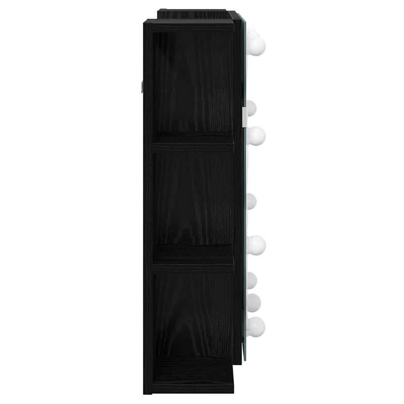 Casa si Gradina - Mobilier - Mobilier baie - Corpuri baie - Dulap cu oglinda Stejar Negru 70 x 16,5 x 60 cm Lemn compozit - Infinity.ro