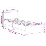 Casa si Gradina - Mobilier - Paturi si accesorii - Paturi - Cadru de pat Stejar Negru 75 x 190 cm Lemn compozit - Infinity.ro