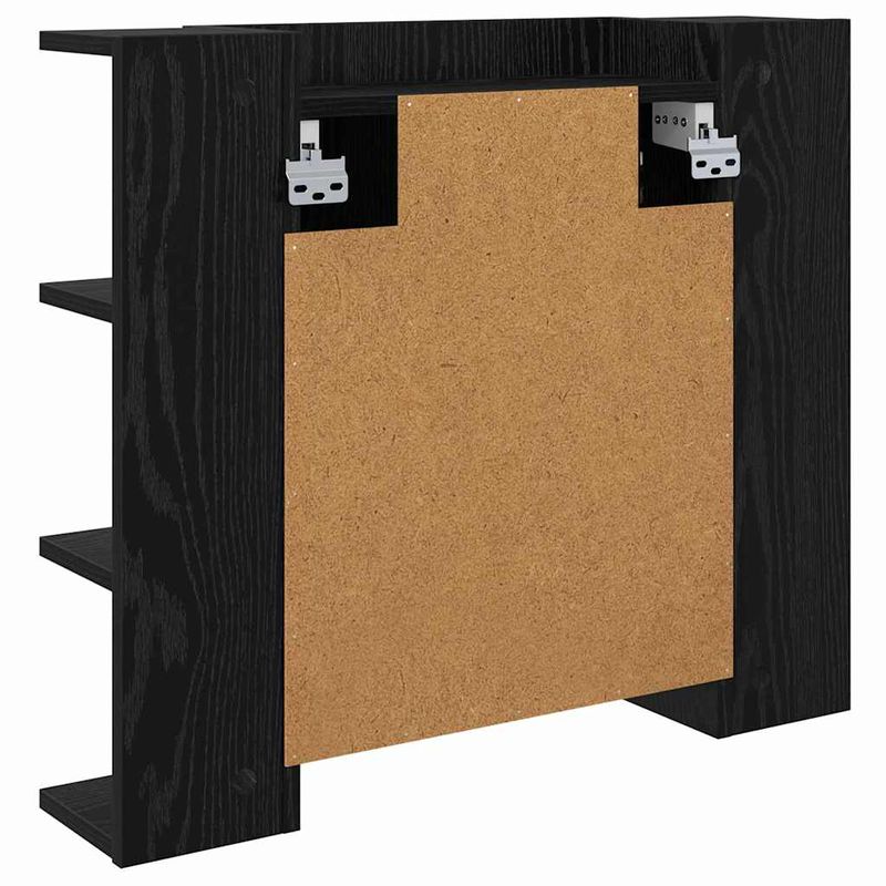 Casa si Gradina - Mobilier - Mobilier baie - Corpuri baie - Dulap cu oglinda Stejar Negru 70 x 16,5 x 60 cm Lemn compozit - Infinity.ro