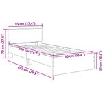 Casa si Gradina - Mobilier - Paturi si accesorii - Paturi - Cadru de pat Stejar Negru 90 x 200 cm Lemn compozit - Infinity.ro