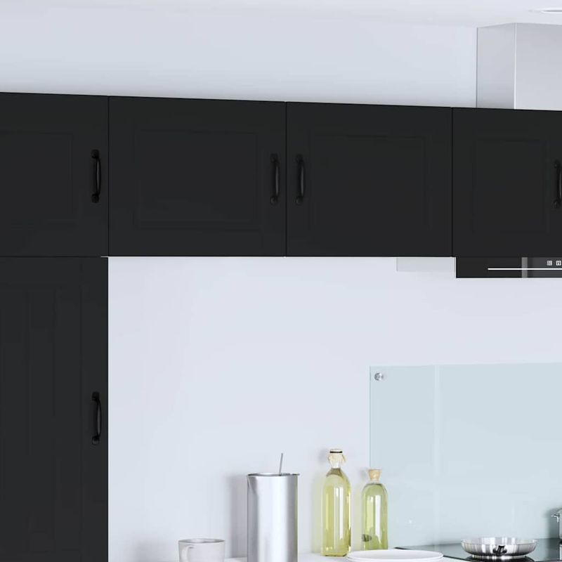 Casa si Gradina - Mobilier - Comode si corpuri - Corpuri bucatarie - Dulap suspendat de bucatarie cu usa 2 pcs Negru 50 x 31 x 40 cm - Infinity.ro