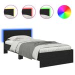 Casa si Gradina - Mobilier - Paturi si accesorii - Paturi - Cadru de pat Stejar Negru 100 x 200 cm Lemn compozit - Infinity.ro