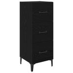 Casa si Gradina - Mobilier - Comode si corpuri - Comode - Bufet cu sertar Stejar Negru 34,5 x 34 x 90 cm Lemn compozit - Infinity.ro