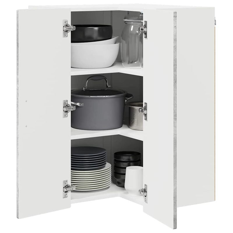 Casa si Gradina - Mobilier - Comode si corpuri - Corpuri bucatarie - Dulap suspendat de bucatarie Gri din beton 57 x 57 x 80 cm - Infinity.ro