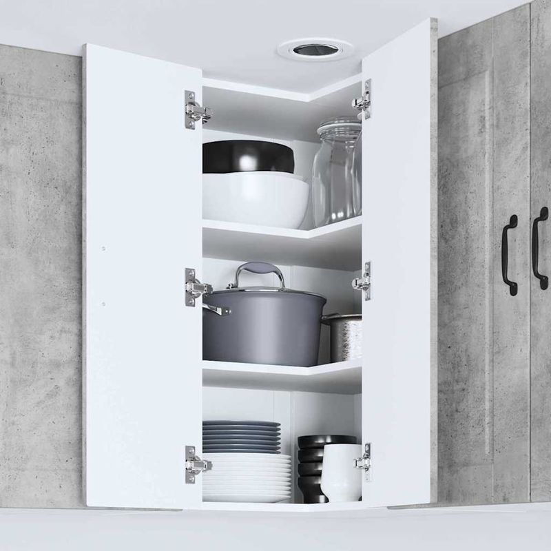 Casa si Gradina - Mobilier - Comode si corpuri - Corpuri bucatarie - Dulap suspendat de bucatarie Gri din beton 57 x 57 x 80 cm - Infinity.ro