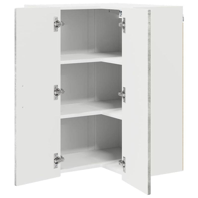 Casa si Gradina - Mobilier - Comode si corpuri - Corpuri bucatarie - Dulap suspendat de bucatarie Gri din beton 57 x 57 x 80 cm - Infinity.ro