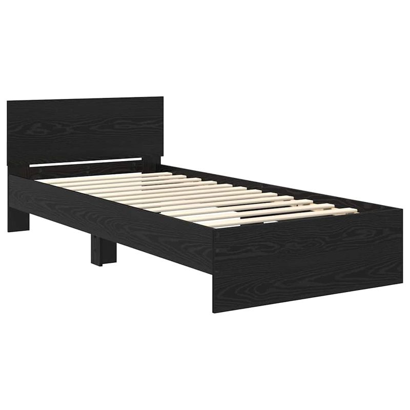 Casa si Gradina - Mobilier - Paturi si accesorii - Paturi - Cadru de pat Stejar Negru 100 x 200 cm Lemn compozit - Infinity.ro