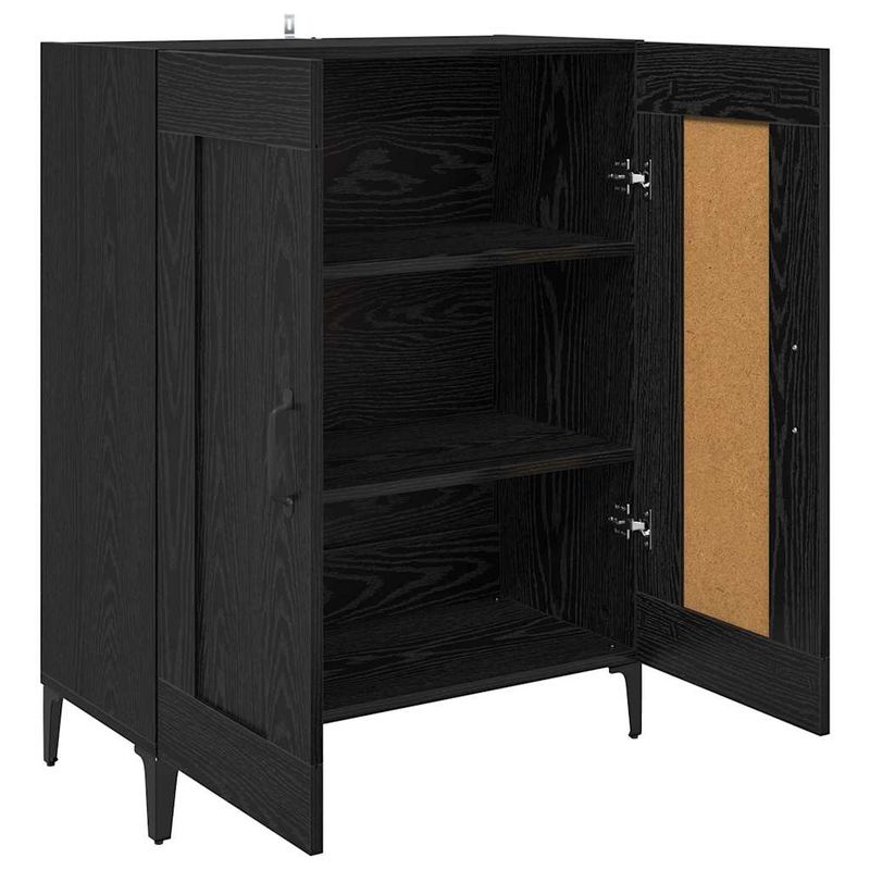 Casa si Gradina - Mobilier - Comode si corpuri - Comode - Bufet Stejar Negru 69,5 x 34 x 90 cm Lemn compozit - Infinity.ro