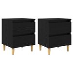 Casa si Gradina - Mobilier - Comode si corpuri - Noptiere - Dulapuri de pat cu sertar 2 pcs Stejar Negru 40 x 35 x 50 cm - Infinity.ro