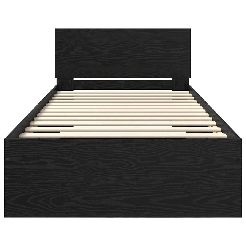 Casa si Gradina - Mobilier - Paturi si accesorii - Paturi - Cadru de pat Stejar Negru 100 x 200 cm Lemn compozit - Infinity.ro