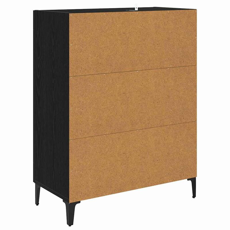 Casa si Gradina - Mobilier - Comode si corpuri - Comode - Bufet Stejar Negru 69,5 x 34 x 90 cm Lemn compozit - Infinity.ro