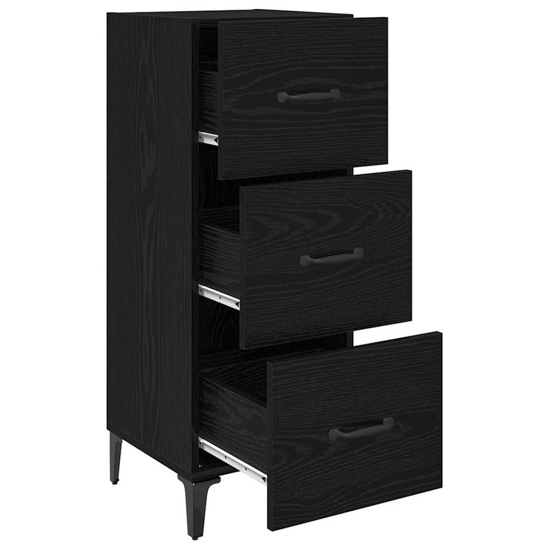 Casa si Gradina - Mobilier - Comode si corpuri - Comode - Bufet cu sertar Stejar Negru 34,5 x 34 x 90 cm Lemn compozit - Infinity.ro