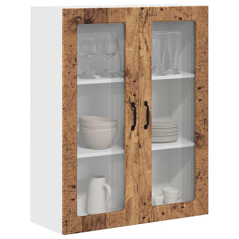 Casa si Gradina - Mobilier - Comode si corpuri - Corpuri bucatarie - Dulap suspendat de bucatarie cu usa Lemn Vechi 80 x 31 x 100 cm - Infinity.ro