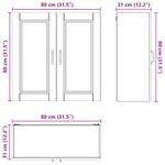 Casa si Gradina - Mobilier - Comode si corpuri - Corpuri bucatarie - Dulap suspendat de bucatarie Alb 80 x 31 x 80 cm Lemn compozit - Infinity.ro