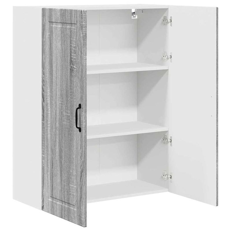 Casa si Gradina - Mobilier - Comode si corpuri - Corpuri bucatarie - Dulap suspendat de bucatarie cu usa Gri Sonoma 80 x 31 x 100 cm - Infinity.ro