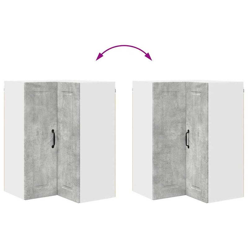 Casa si Gradina - Mobilier - Comode si corpuri - Corpuri bucatarie - Dulap suspendat de bucatarie Gri din beton 57 x 57 x 80 cm - Infinity.ro