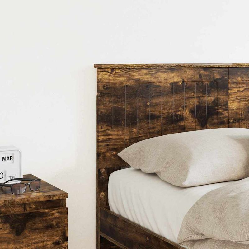 Casa si Gradina - Mobilier - Paturi si accesorii - Accesorii paturi - Tablie de pat cu aripioare, crem, 103x16x118/128 cm, textil - Infinity.ro