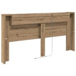 Casa si Gradina - Mobilier - Paturi si accesorii - Accesorii paturi - Tablie de pat cu LED, albastru, 180x5x118/128 cm, textil - Infinity.ro