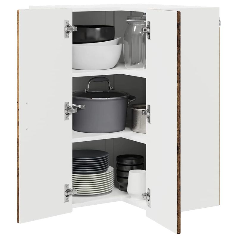 Casa si Gradina - Mobilier - Comode si corpuri - Corpuri bucatarie - Dulap suspendat de bucatarie cu raft Lemn Vechi 57 x 57 x 80 cm - Infinity.ro