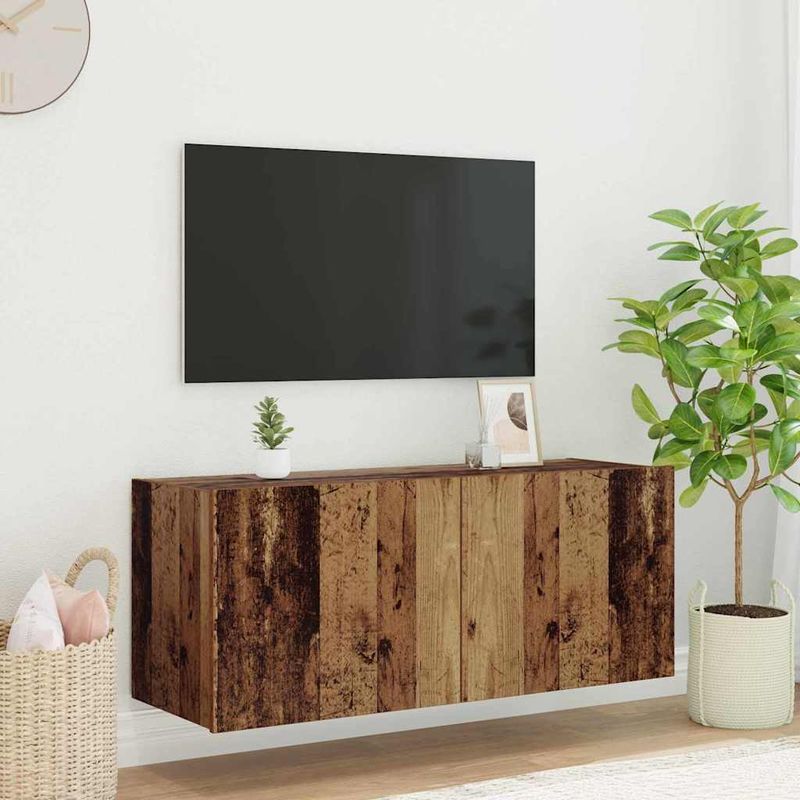 Casa si Gradina - Mobilier - Comode si corpuri - Comode - Dulap TV de perete Lemn Vechi 100 x 35 x 41 cm Lemn compozit - Infinity.ro